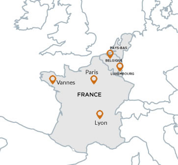 Belgique - Luxembourg - France (Villeurbanne, Antony, Vannes)